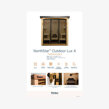 Northstar Lux Sauna Display Sign - 11" x 17"