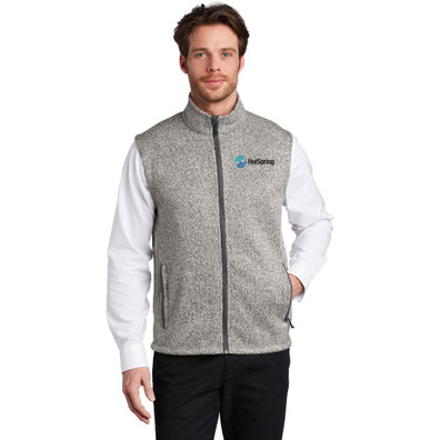 Sweater Fleece Vest in gray color