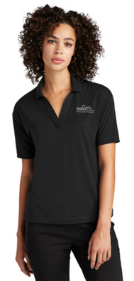 Women  wearing  Insignia Blue MERCER+METTLE Ladies Stretch Jersey Polo