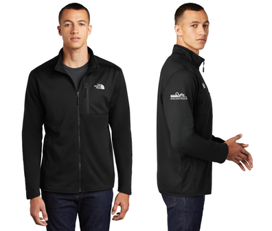 Men wearing  Black TNF Skyline Full-Zip Jacket with the white back ground and facing front