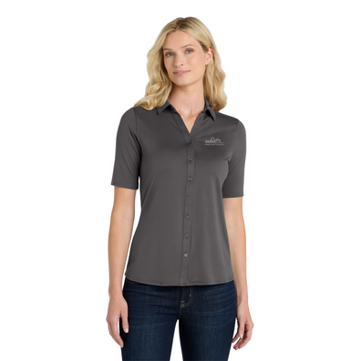 Women wearing  Graphite PA Ladies City StretchTop.