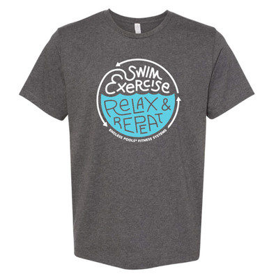 Heathered Charcoal District Very Important Tee Swim Exercise Tee Front.