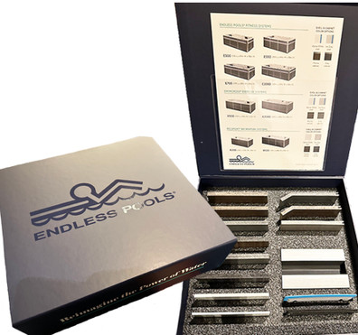 Endless Pools Swatch Kit with the white back ground