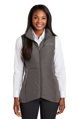 Women wearing Graphite Port Authority® Ladies Collective Insulated Vest