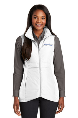 Women wearing White Port Authority® Ladies Collective Insulated Vest