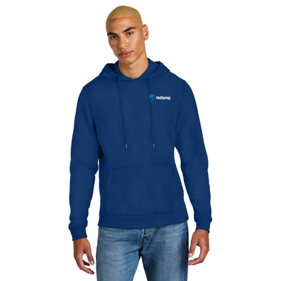 Man wearing Deep Royal District® Perfect Tri® Fleece Pullover Hoodie with white background