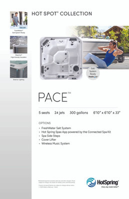 HotSpot Spa Stand Graphic Set 11 x 17 Pace. 