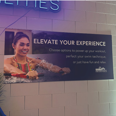 "Elevate your Experience" 56x24 Accessory Sign