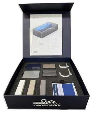 Endless™ Pools Modular Swatch Kit open facing forward. 