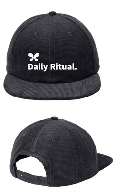 Daily Ritual Corduroy Cap in Graphite color