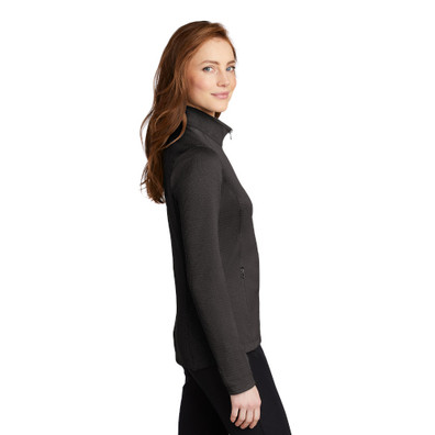Ladies Diamond Heather Fleece Jacket in Charcoal color