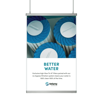 Hot Spring Snap Barn Poster 24" x 37" with hanger on a white background