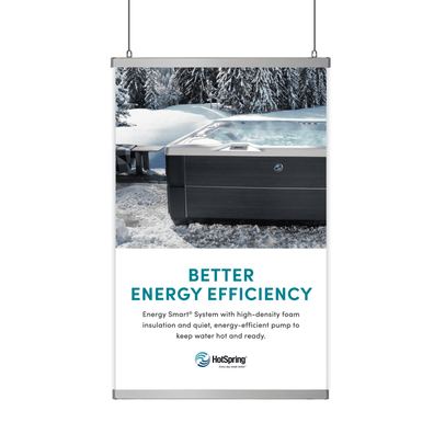 Hot Spring Snap Barn Poster 24" x 37" with hanger on a white background