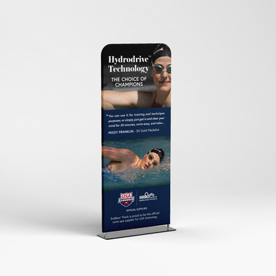 Missy Franklin Banner 36"x90" tension display mockup. 