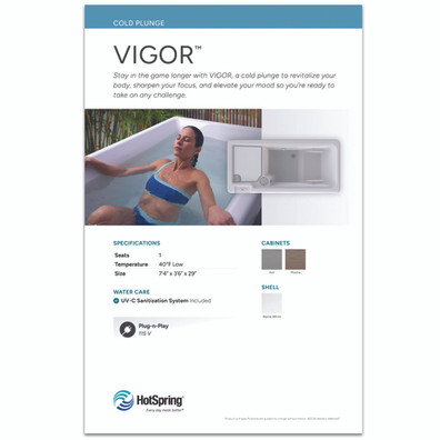 2026 Vigor Cold Plunge - Spa Stand Sign 11x17 (Coming Soon)