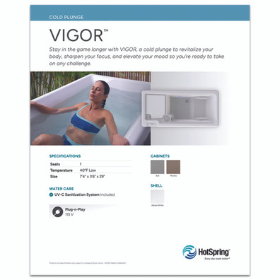 2026 Vigor Cold Plunge - Spa Stand Sign 13x16 (Coming Soon)