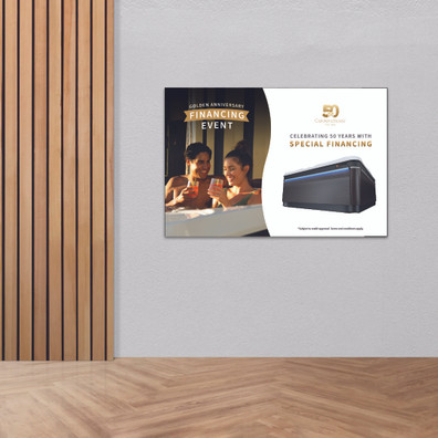 Golden Anniversary Financing Event - Small Vinyl Banner 6x4 mockup