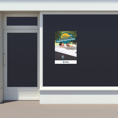 2026 French HS Instant Rebate Event Window Cling – 12” x 18” mockup