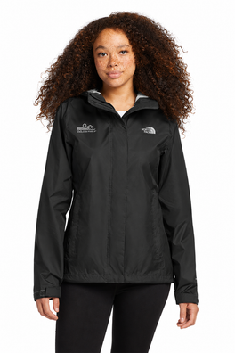 Model is wearing The North Face DryVent Rain Jacket in black color