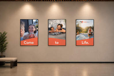 46" x 60" Come To Life SEG Black Frame Banner Set (Set of 3)