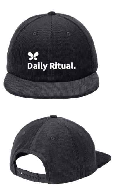 Daily Ritual Corduroy Cap in Graphite color