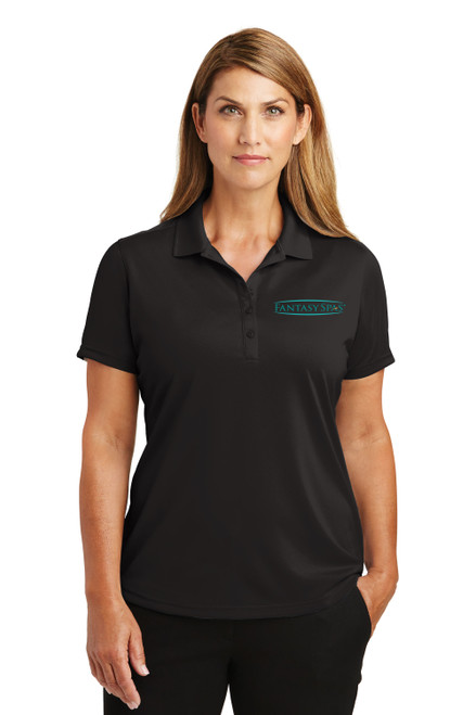 Ladies Snag Proof Polo FA color black with the white back ground