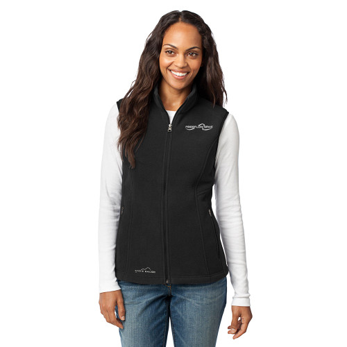 Women wearing Black Color Eddie Bauer® Ladies Fleece Vest