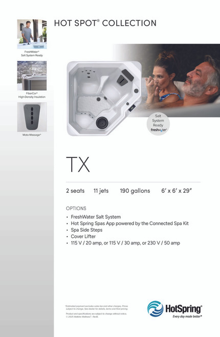 HotSpot TX Spa Stand Graphic 11 x 17 (2025)