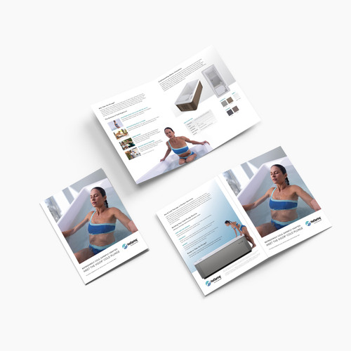 Hot Spring Cold Plunge Mini Brochure mockup.