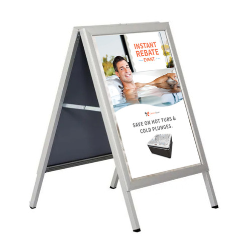 Caldera Evergreen A-Frame Posters (PK 2) – 24” x 36” in an a frame. 