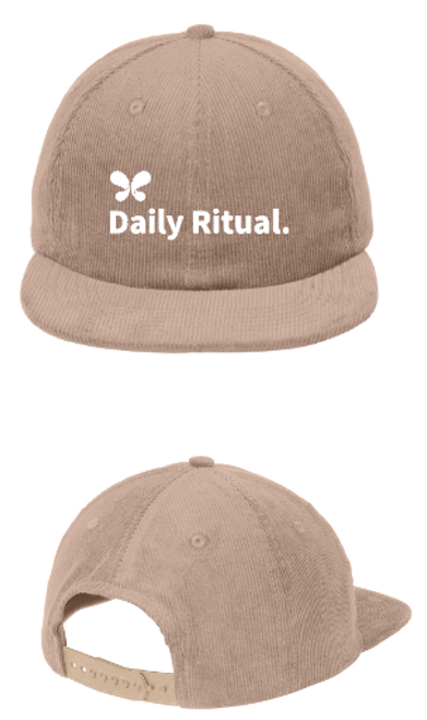 Daily Ritual Corduroy Cap in Khaki color