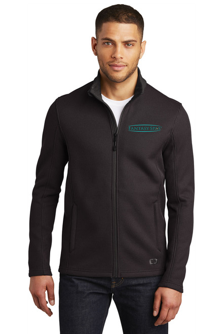 Man wearing Black color OGIO® Grit Fleece Jacket