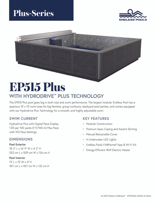 EP515 Plus Sell Sheet front page. Sold in packs of 25. 