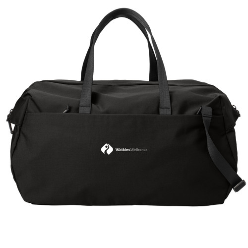 Mercer+Mettle® Claremont Duffel bag in black color front view.