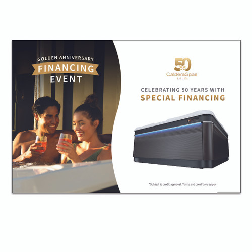 Golden Anniversary Financing Event - Large Vinyl Banner 12x8 stock image