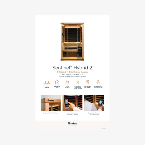 Sentinel Hybrid 2 Sauna Display Sign - 11" x 17"
