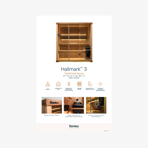 Hallmark 3 Sauna Display Sign - 11" x 17"