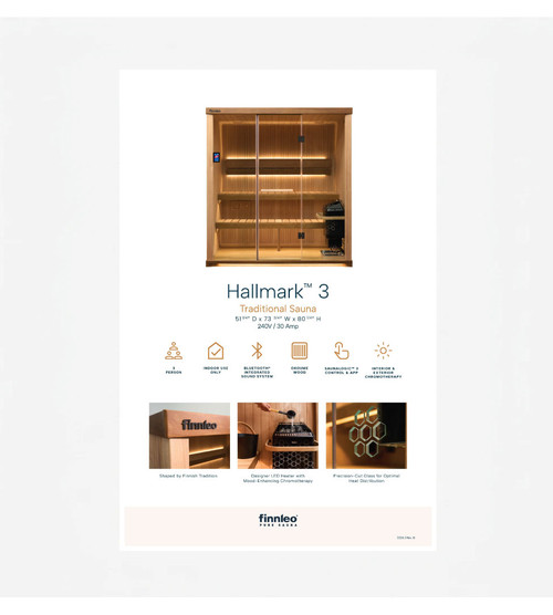 Hallmark 3 Sauna Display Sign - 11" x 17"