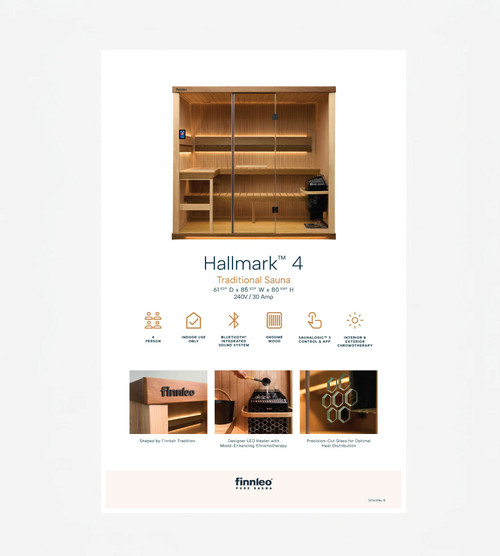 Hallmark 4 Sauna Display Sign - 11" x 17"