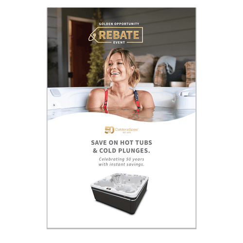 Golden Opportunity Rebate Event Large Poster/A Frame Sign – 24” x 36” stock image