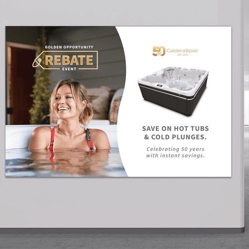 Golden Opportunity Rebate Event - Large Vinyl Banner 12x8 mockup