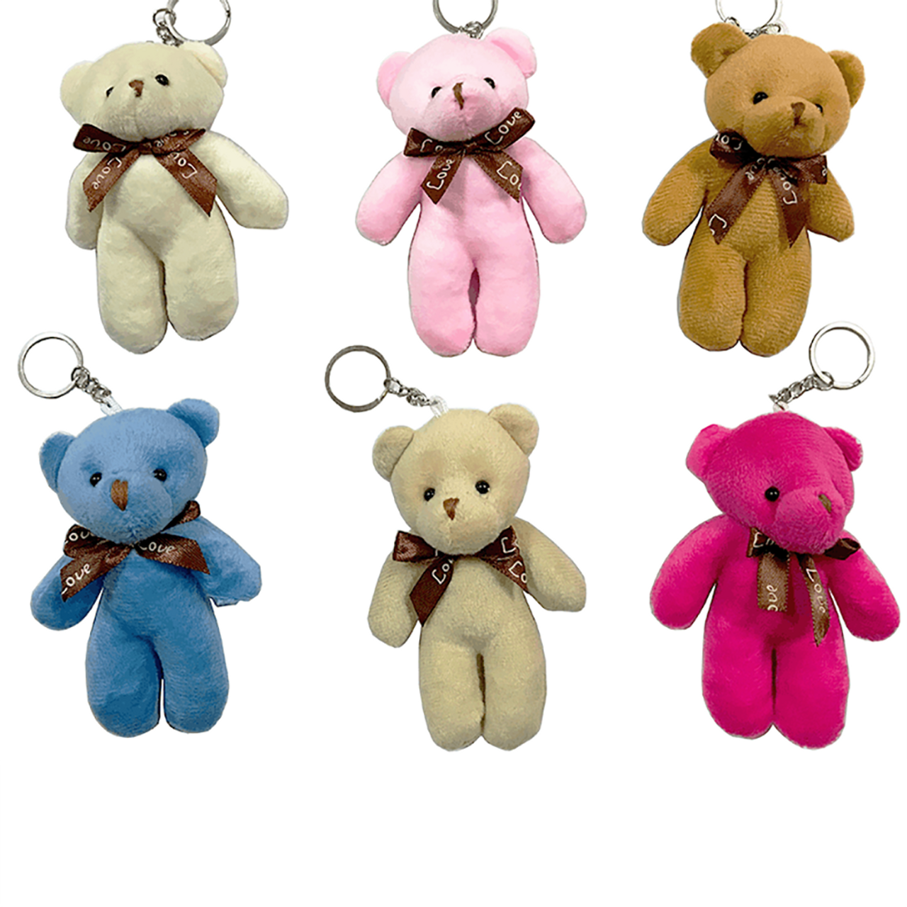 Colorful Bear Keychain Couples Gift Key Chain Animal Doll Key Ring For Bags  Creative Fashion Cool