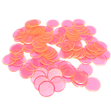 Plastic Bingo Chips - Pink - 7/8 inch size - 100 per pack - Bingo Accessories - SKU B008490PK Plastic Bingo Chips - Pink - 7/8 inch size - 100 per pack - Bingo Accessories - SKU B008490PK