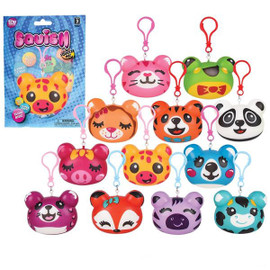 Squish Animal Backpack Clip - 12 per pack