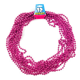 Metallic Pink Necklaces - 12 per pack