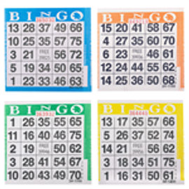 Bingo Paper Game Cards - 1 card - 4 sheets - 100 books per pack