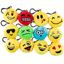 Emoji Clip On Keychain - 24 per pack