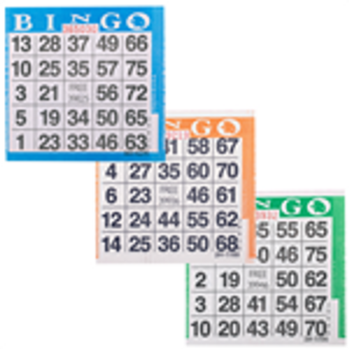 Bingo Paper Game Cards - 1 card - 3 sheets - 100 books per pack