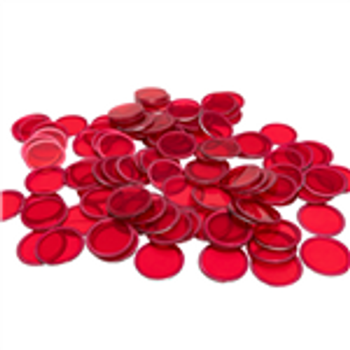 Magnetic Bingo Chips - Red - 100 chips - 3/4 inch size