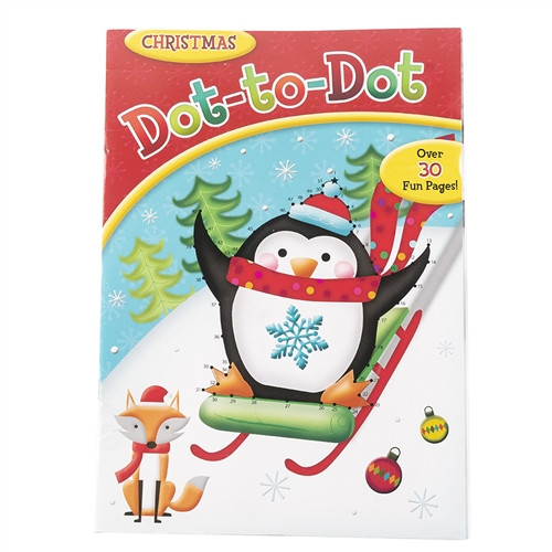 Christmas Dot to Dot Activity and Coloring Book - 1 per pack